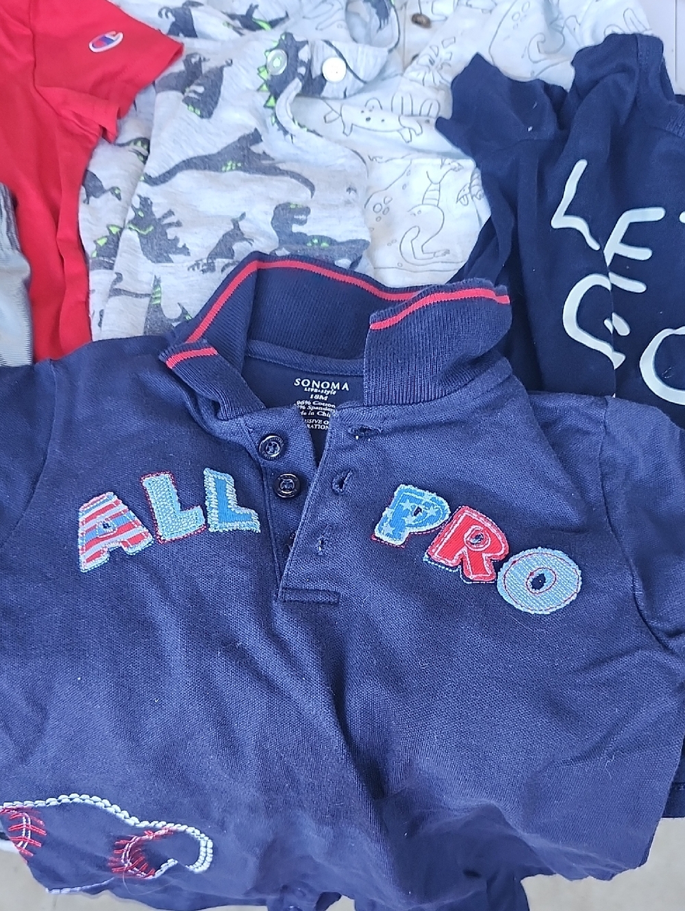 18 Mo Short Set 3 Onsies Dino Overalls